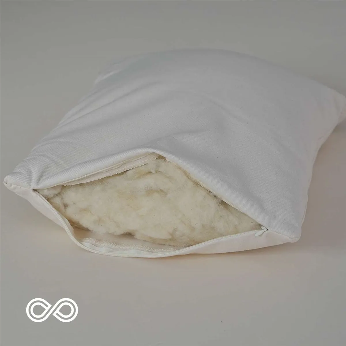 OUTER BANKS Reversible Organic Buckwheat - Wool Combo Bed Pillow (Grown & Handmade in USA)