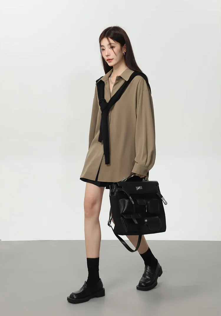 Oversized Long Sleeve Button Shirt