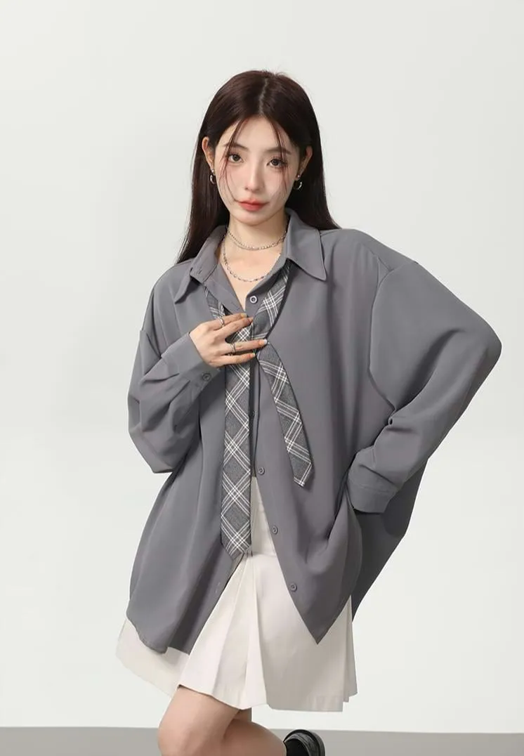 Oversized Long Sleeve Button Shirt