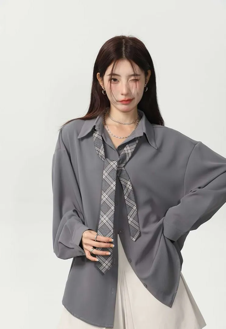 Oversized Long Sleeve Button Shirt