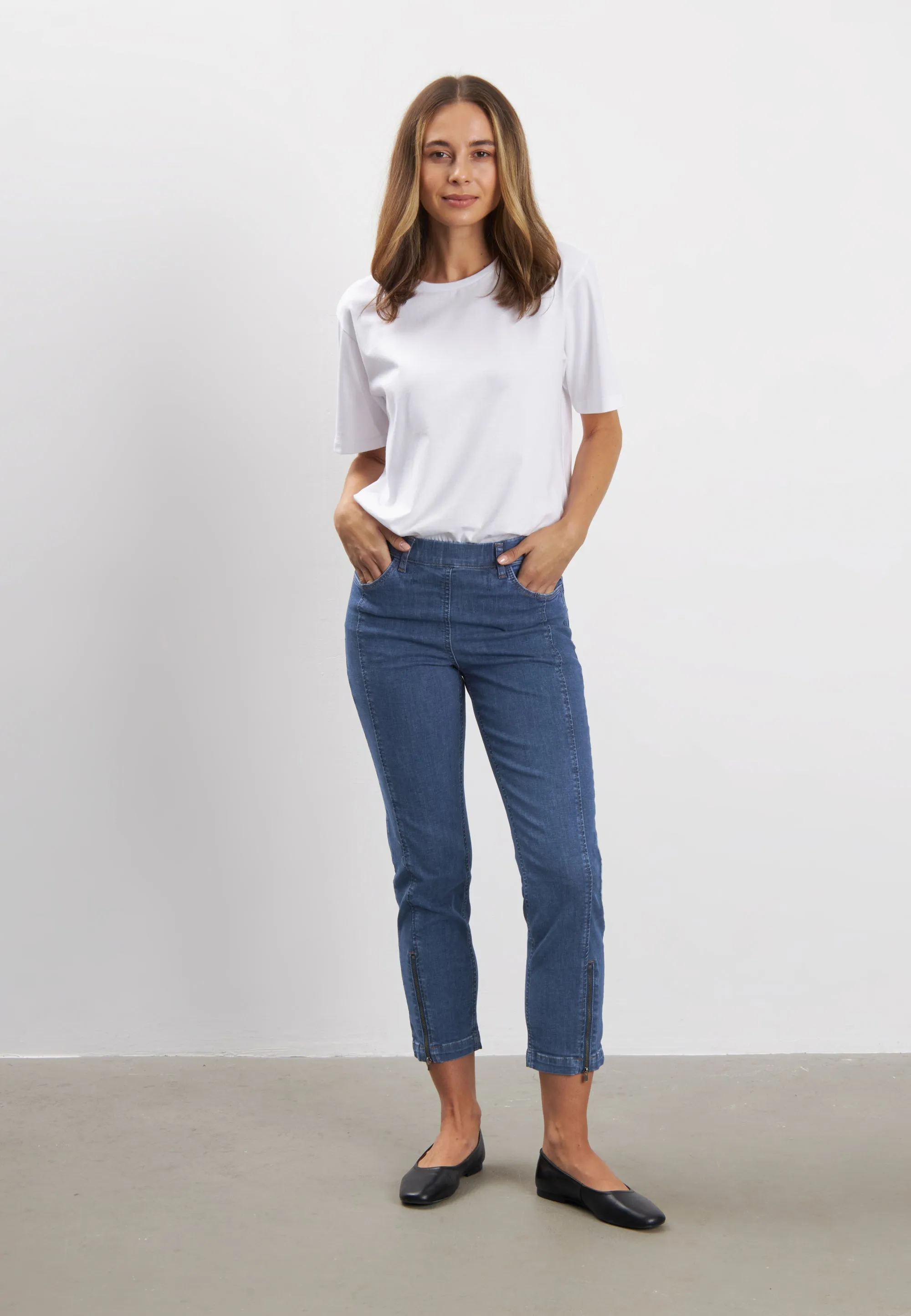 Piper Regular Crop - Blue Denim