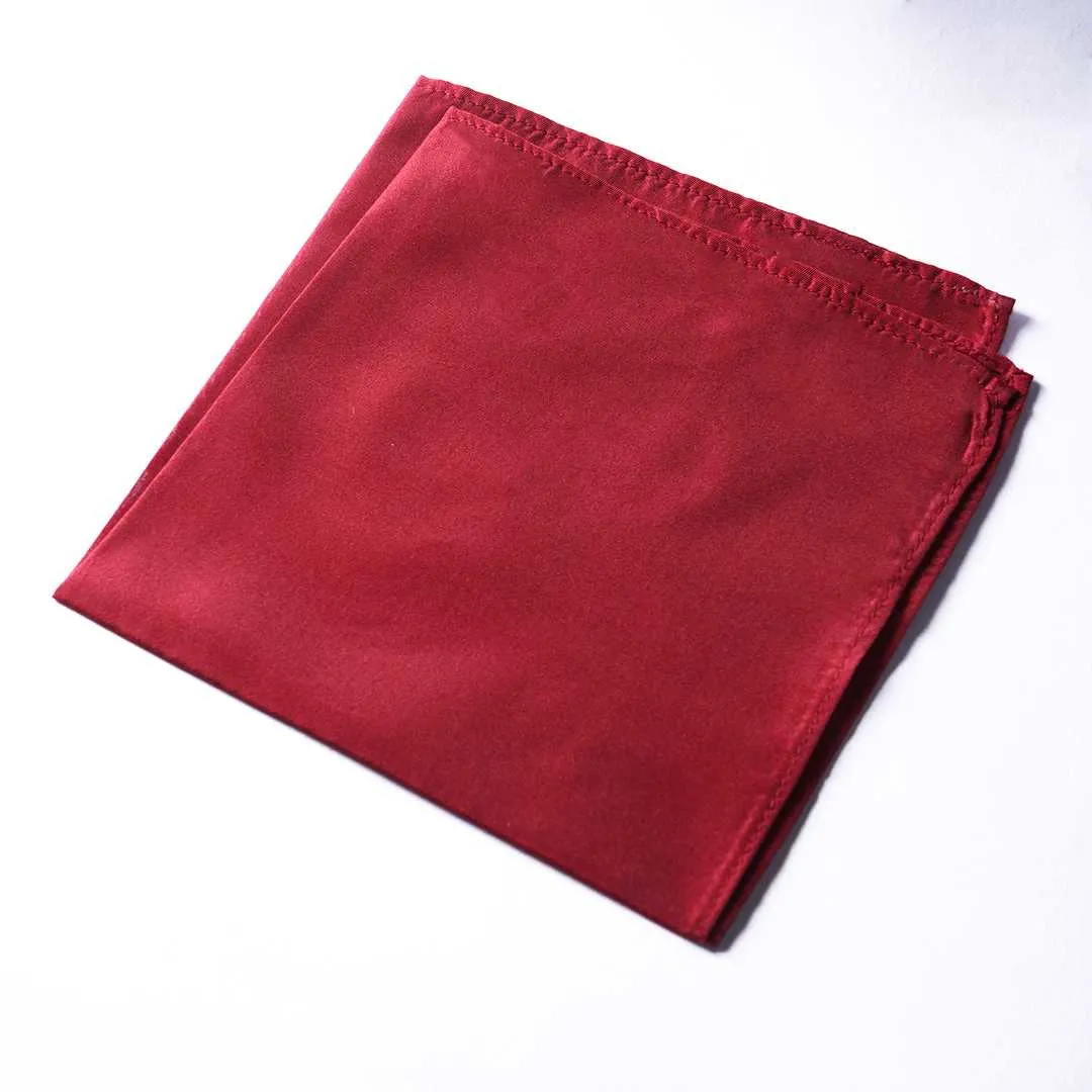 Pocket Square - Solid - Maroon