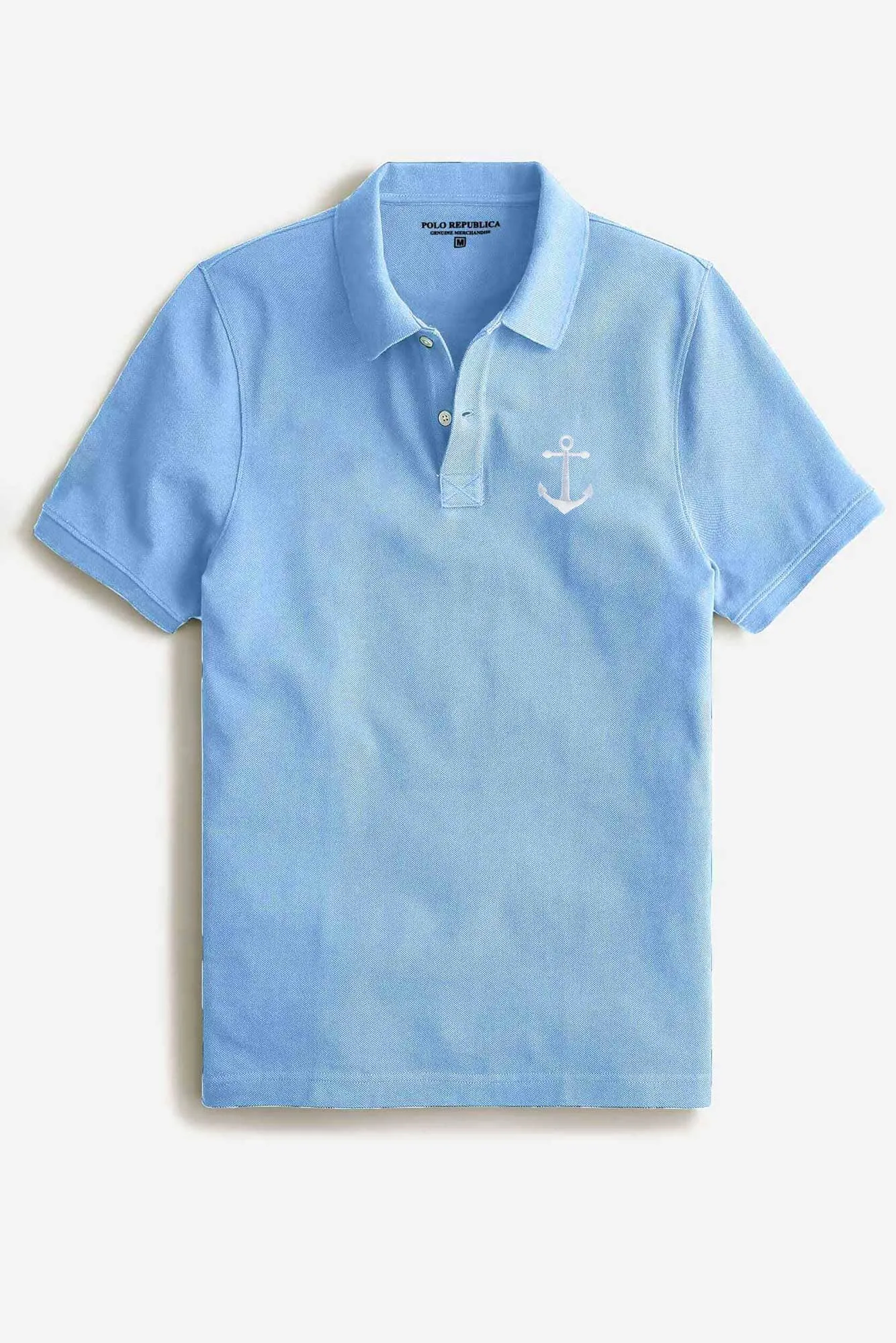 Polo Republica Men's Anchor Embroidered Short Sleeve Polo Shirt