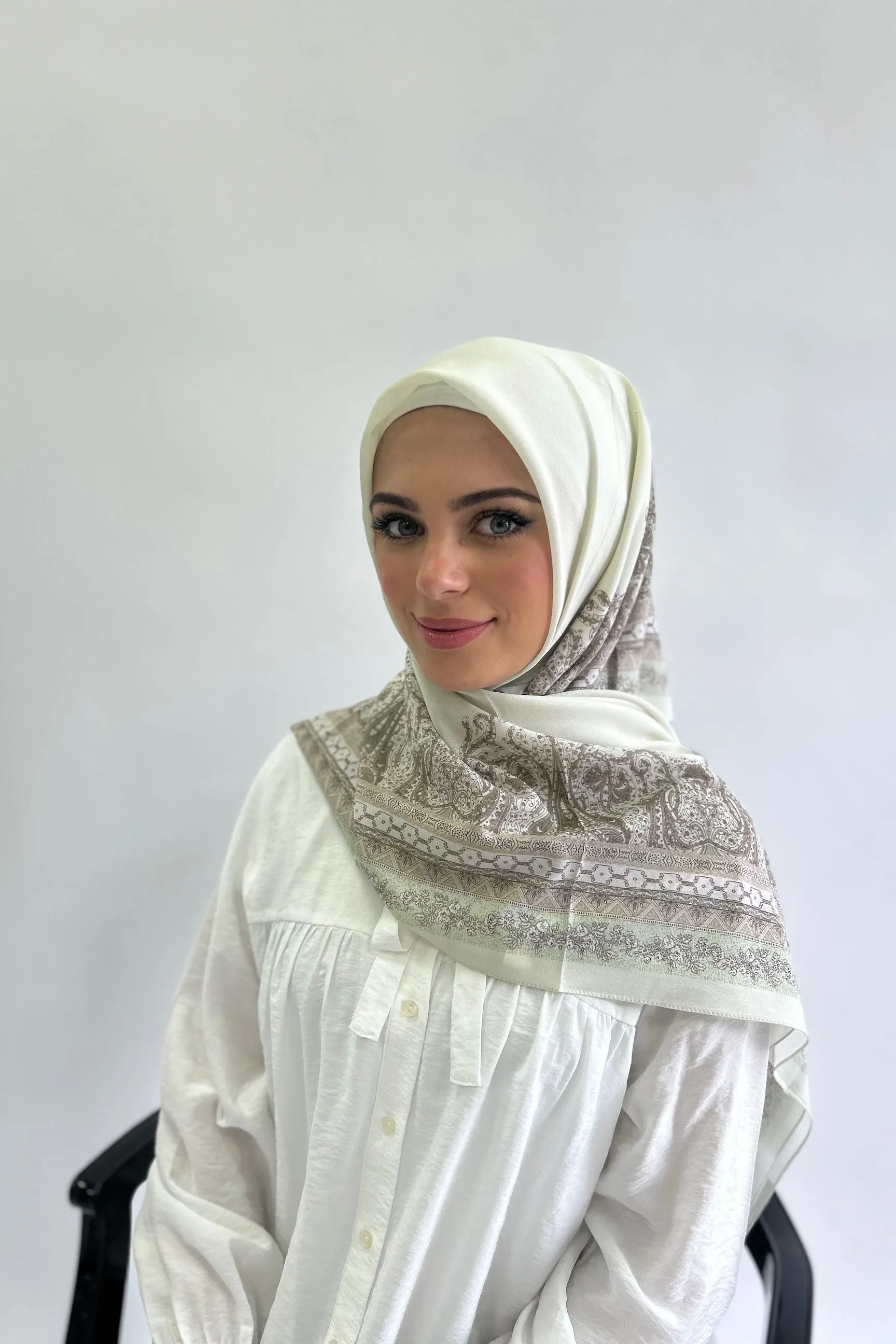 Premium Karaca Soft Chiffon Damask square Hijab