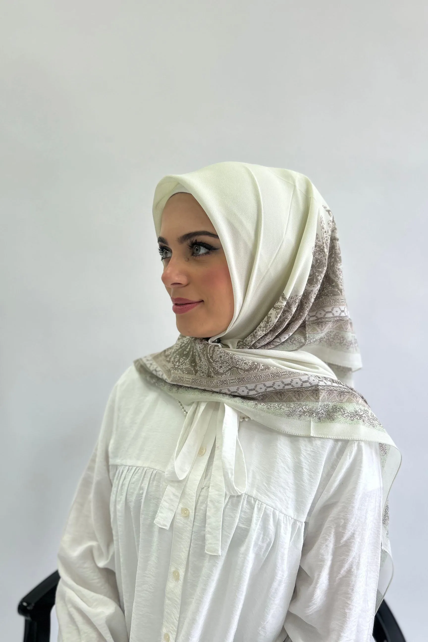 Premium Karaca Soft Chiffon Damask square Hijab