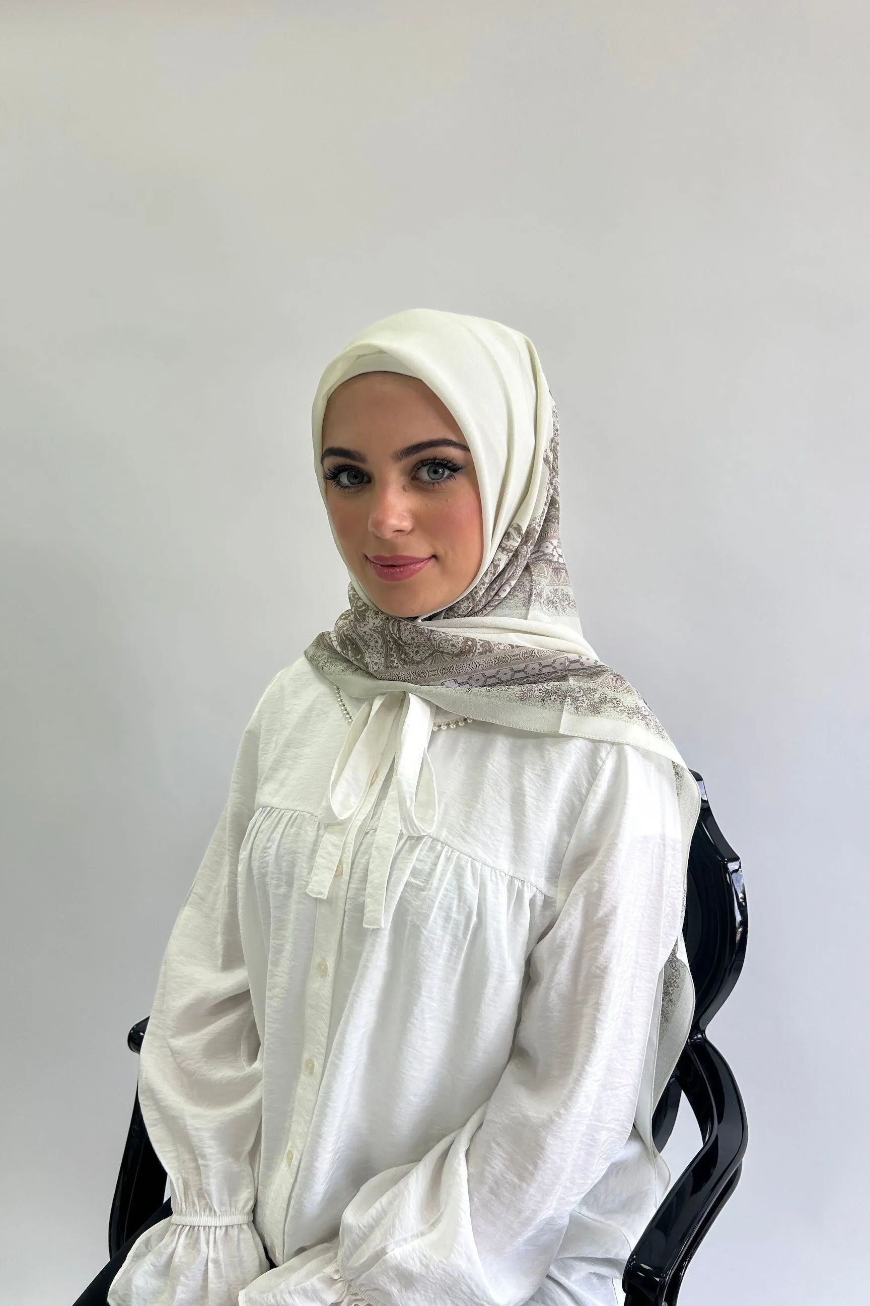 Premium Karaca Soft Chiffon Damask square Hijab