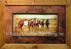 "A Day Off" Framed & Matted Western Print