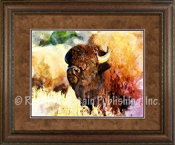 "Boss" Framed & Matted Western Print