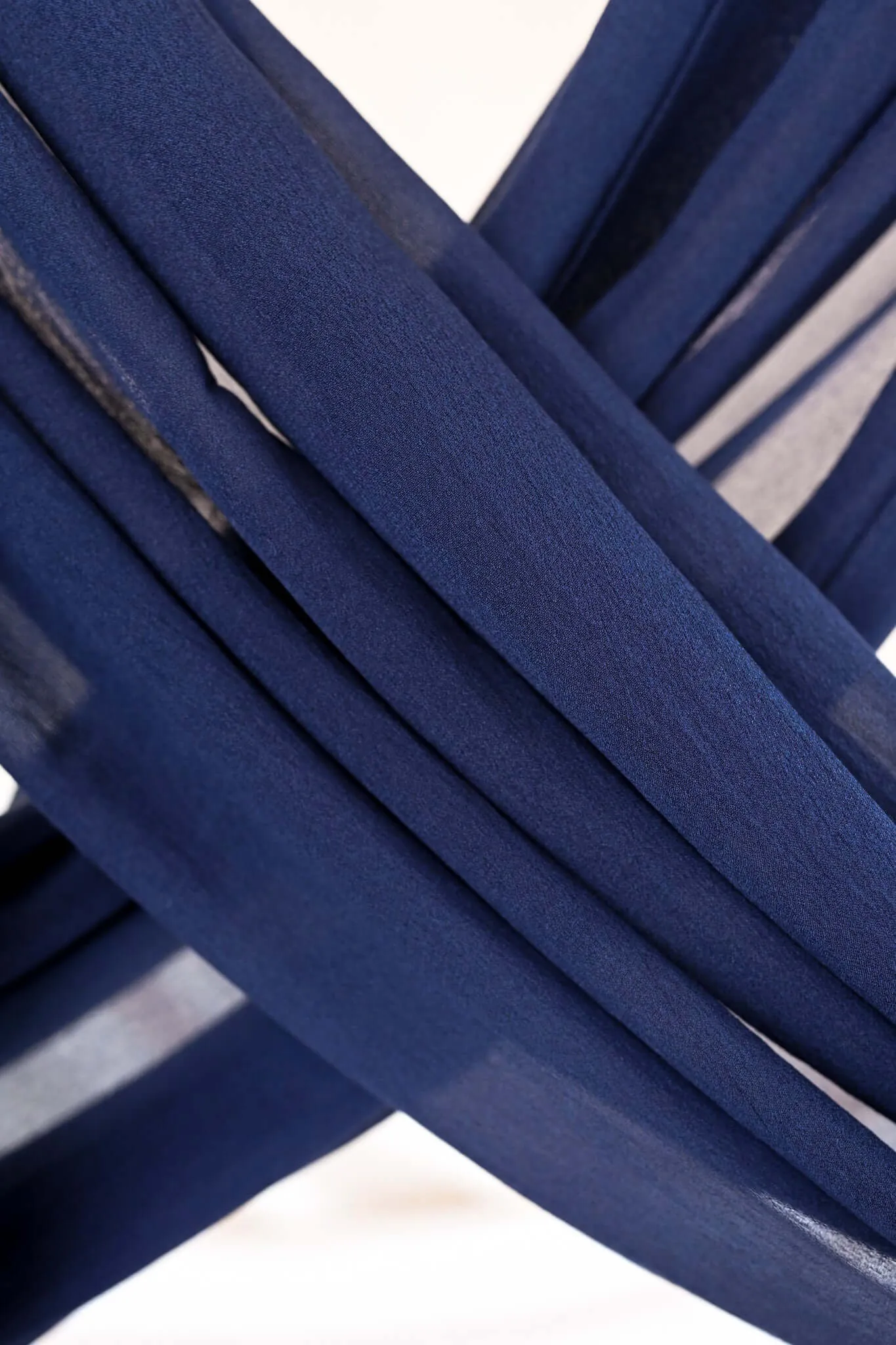 radiant navy silk chiffon