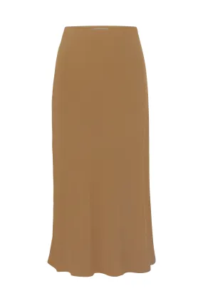 Rey Bias-Cut Skirt in Stretch Cupro