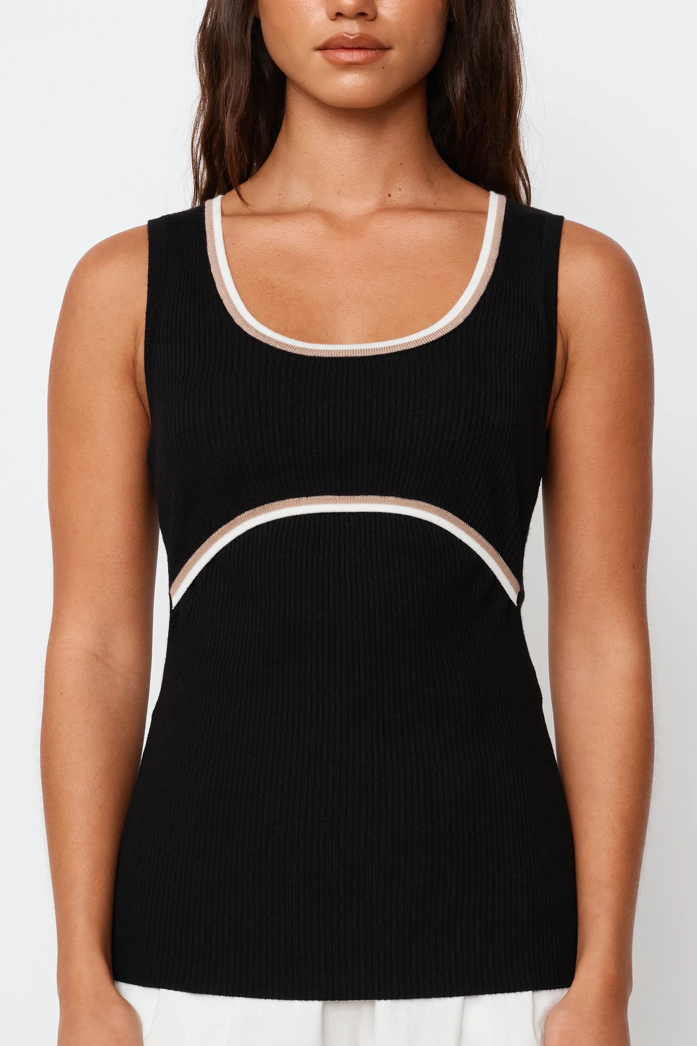 Rowe Knit Scoop Tank - Black