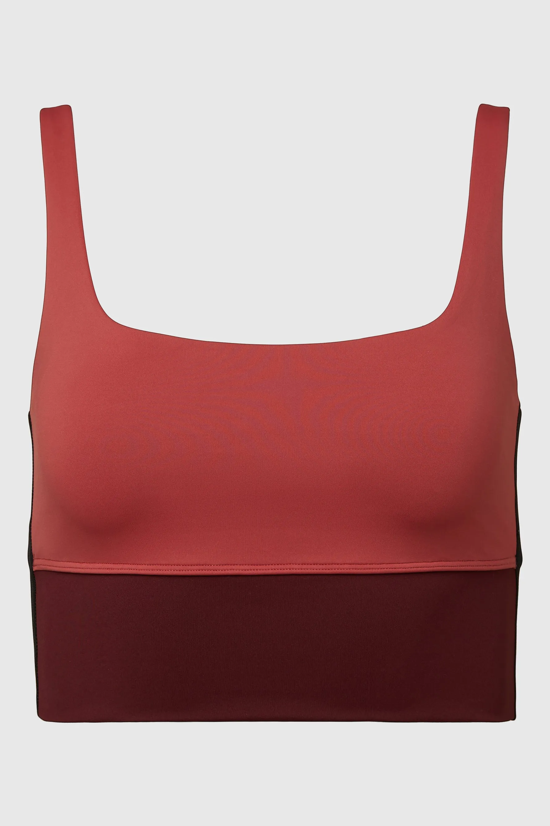 Scoop Bra - Red/wine/black