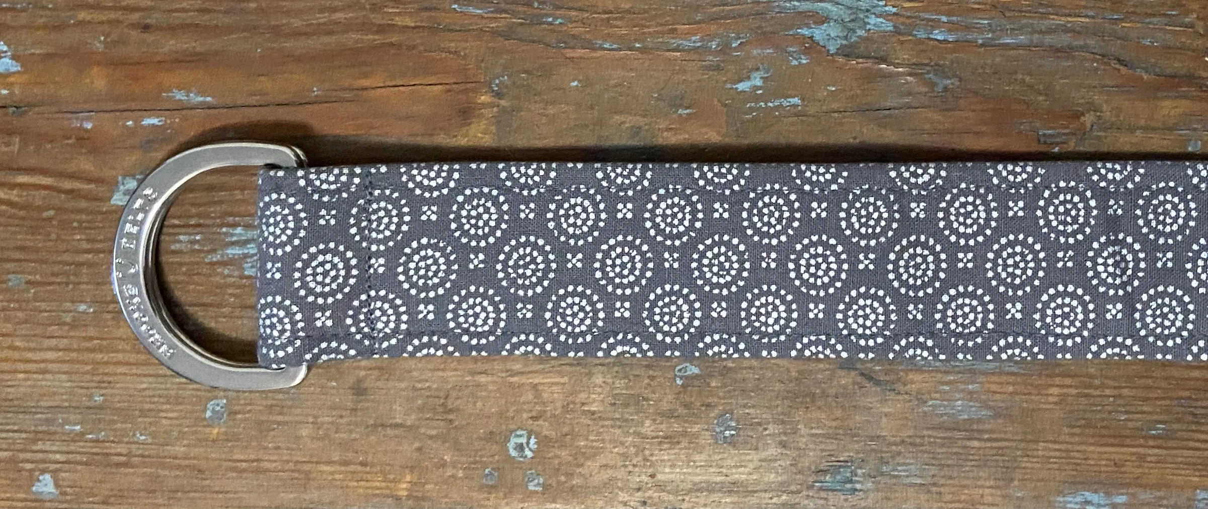 Silver Circles Fabric Belt