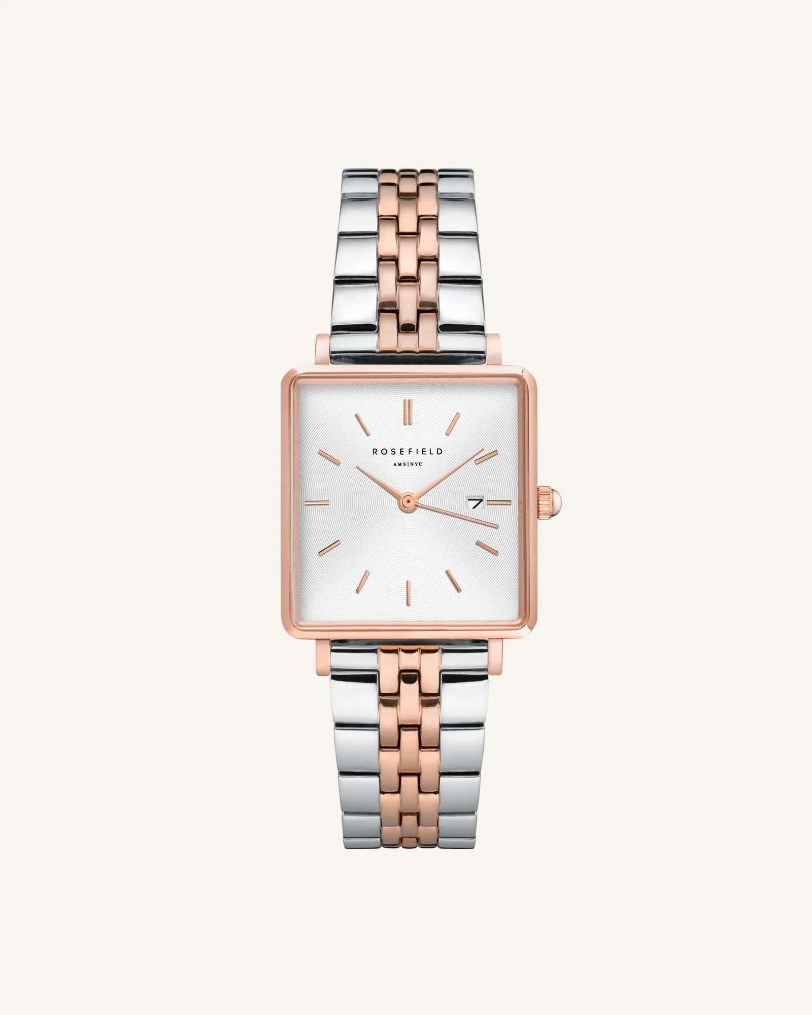 Silver Rose gold Strap