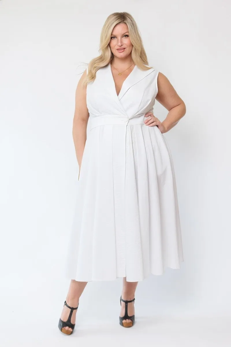 Sorrento Trench Dress White