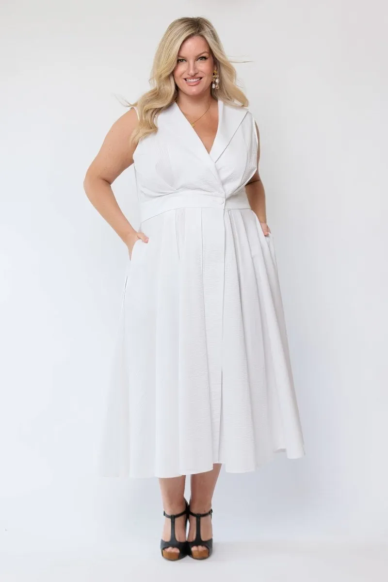 Sorrento Trench Dress White