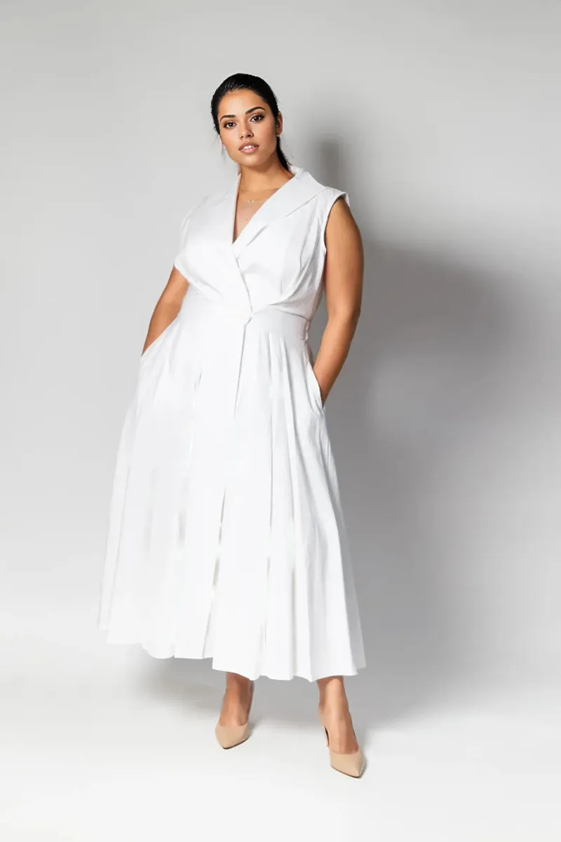 Sorrento Trench Dress White