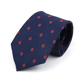 St. Augustine Strawberries Polyester Tie, Navy / Red