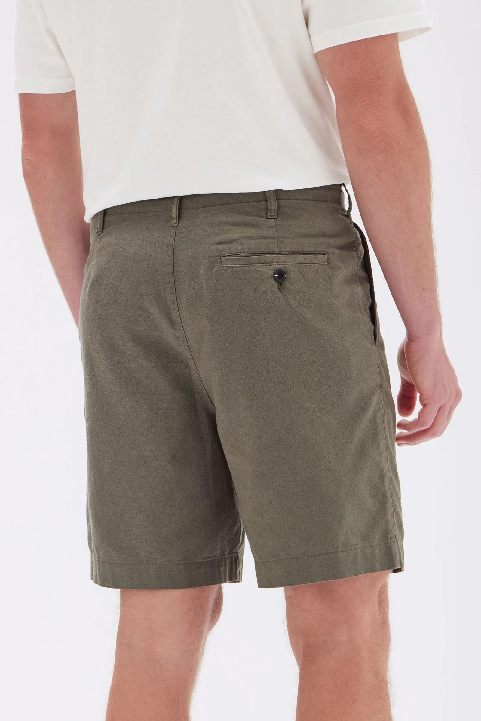 Stan Pleated Cotton Linen Short