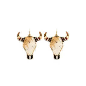 Steer Head Animal Earrings