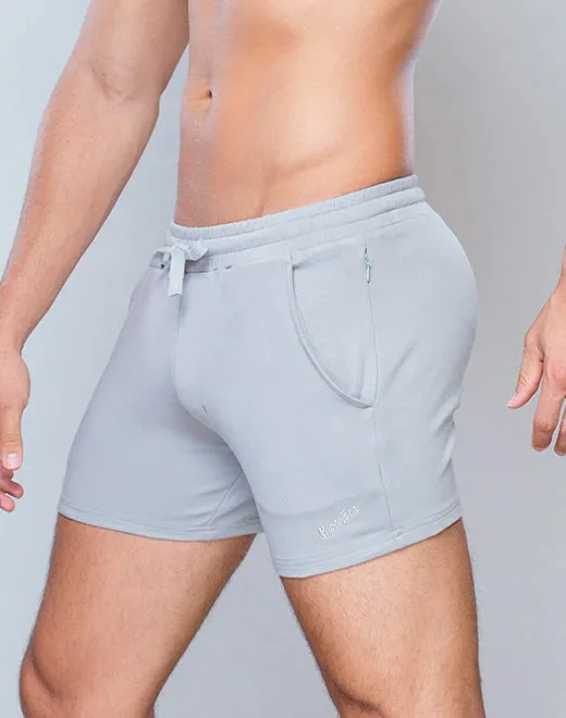 Supawear 4" cotton jersey short grey