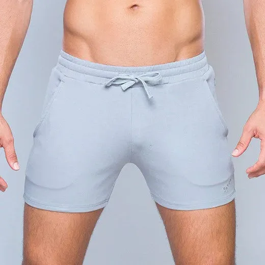 Supawear 4" cotton jersey short grey