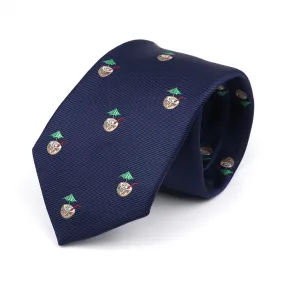 Tampa Coconuts Polyester Tie, Navy / Brownish Gold / Green