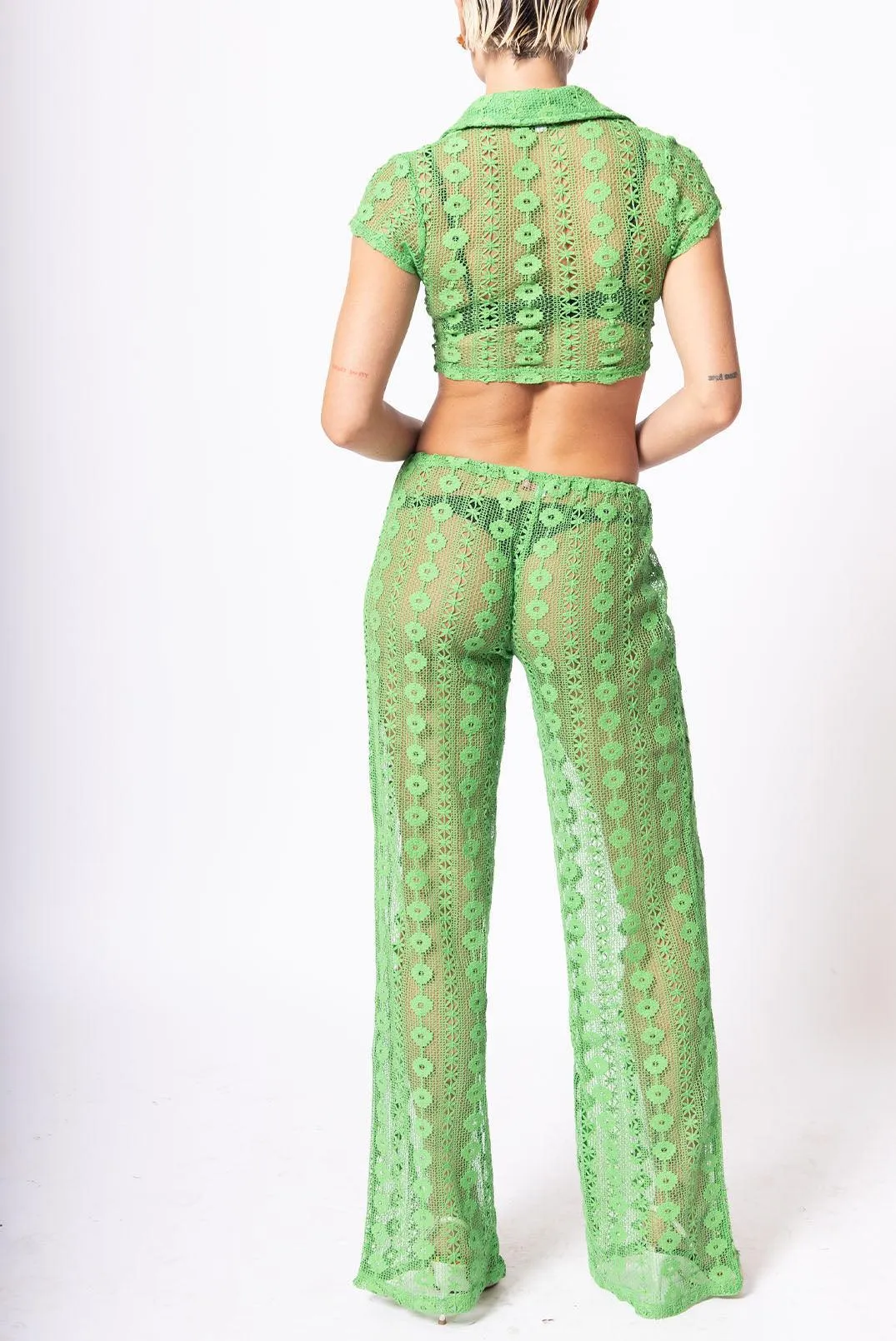 The Jagger Green 70s Lace Crochet Co-ord