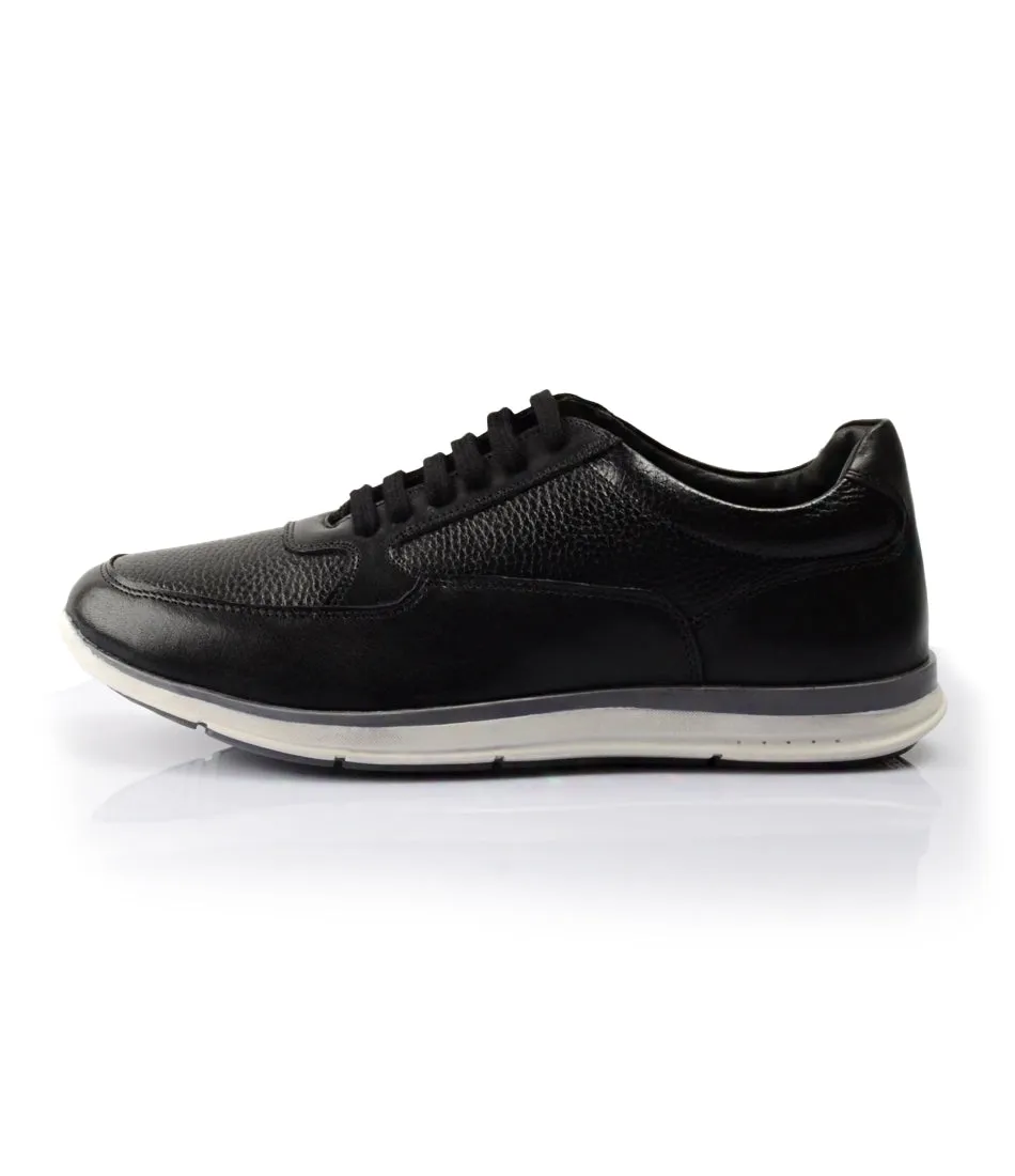 UrbanStride Leather Sneakers - Black