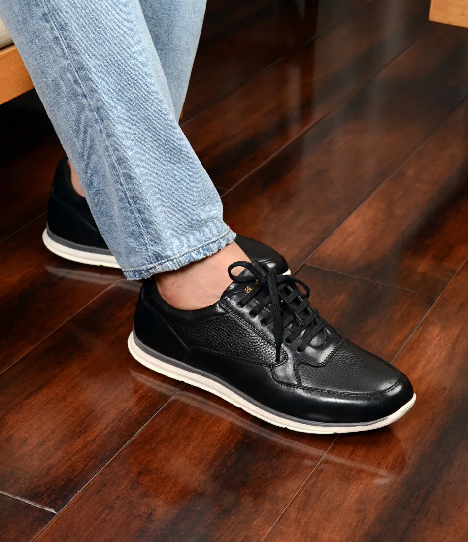 UrbanStride Leather Sneakers - Black