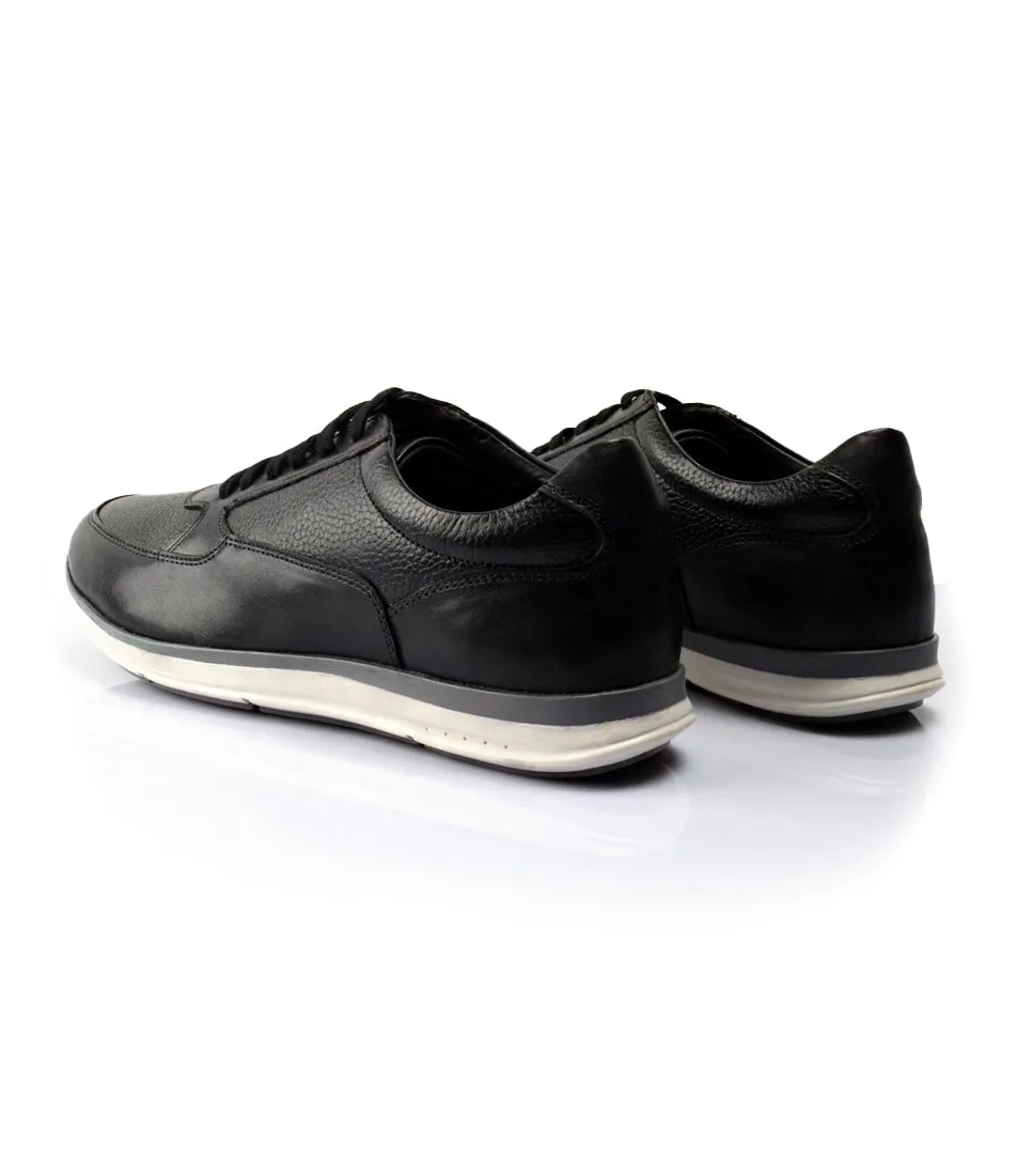 UrbanStride Leather Sneakers - Black