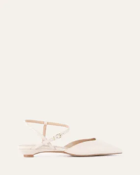 VIRGINIE DRESS FLATS OFF WHITE LEATHER