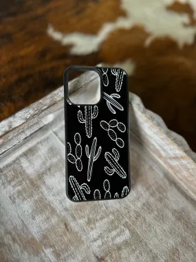 White cactus phone case