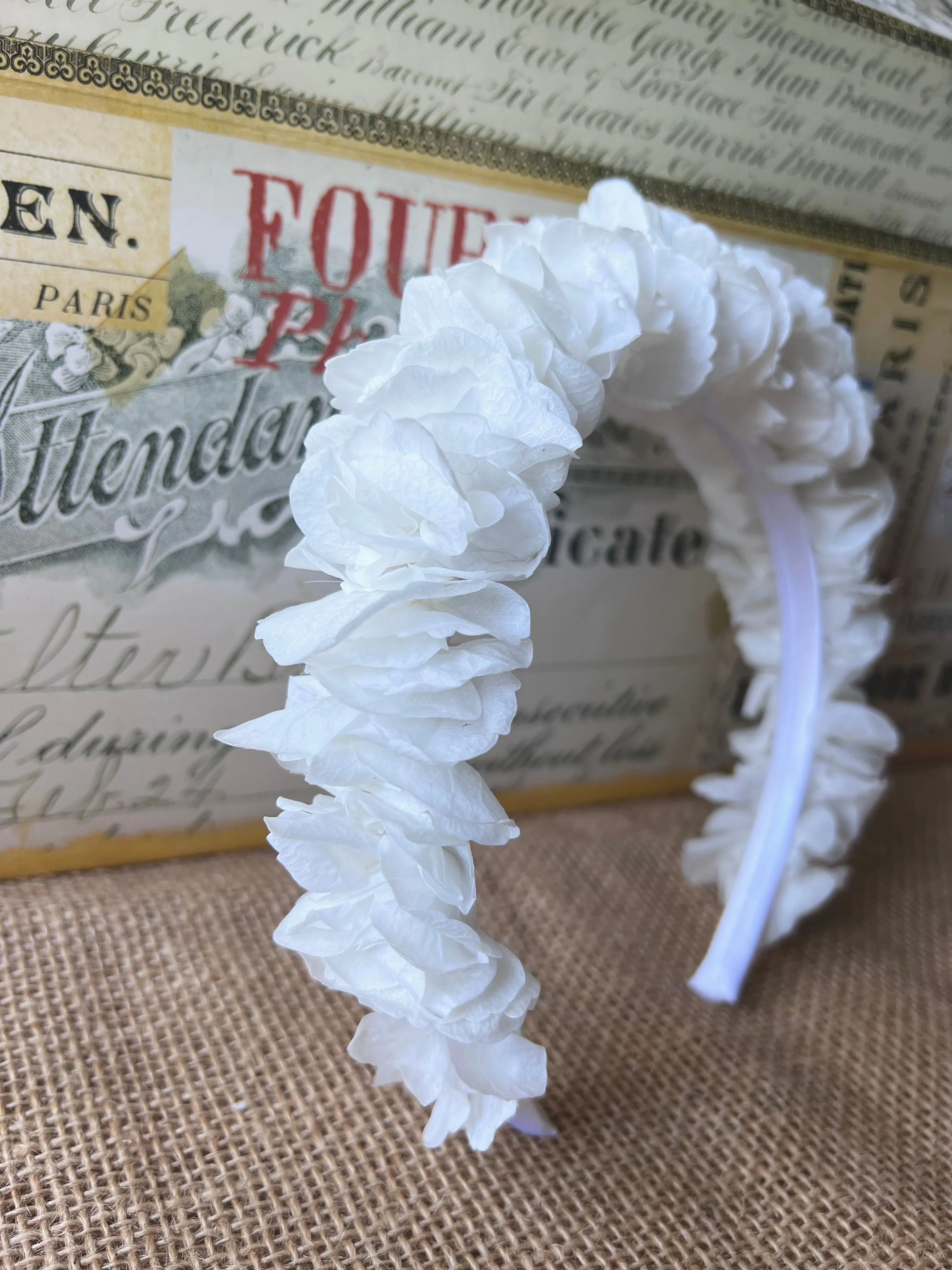 White Romantic Bridal Flower Headpiece