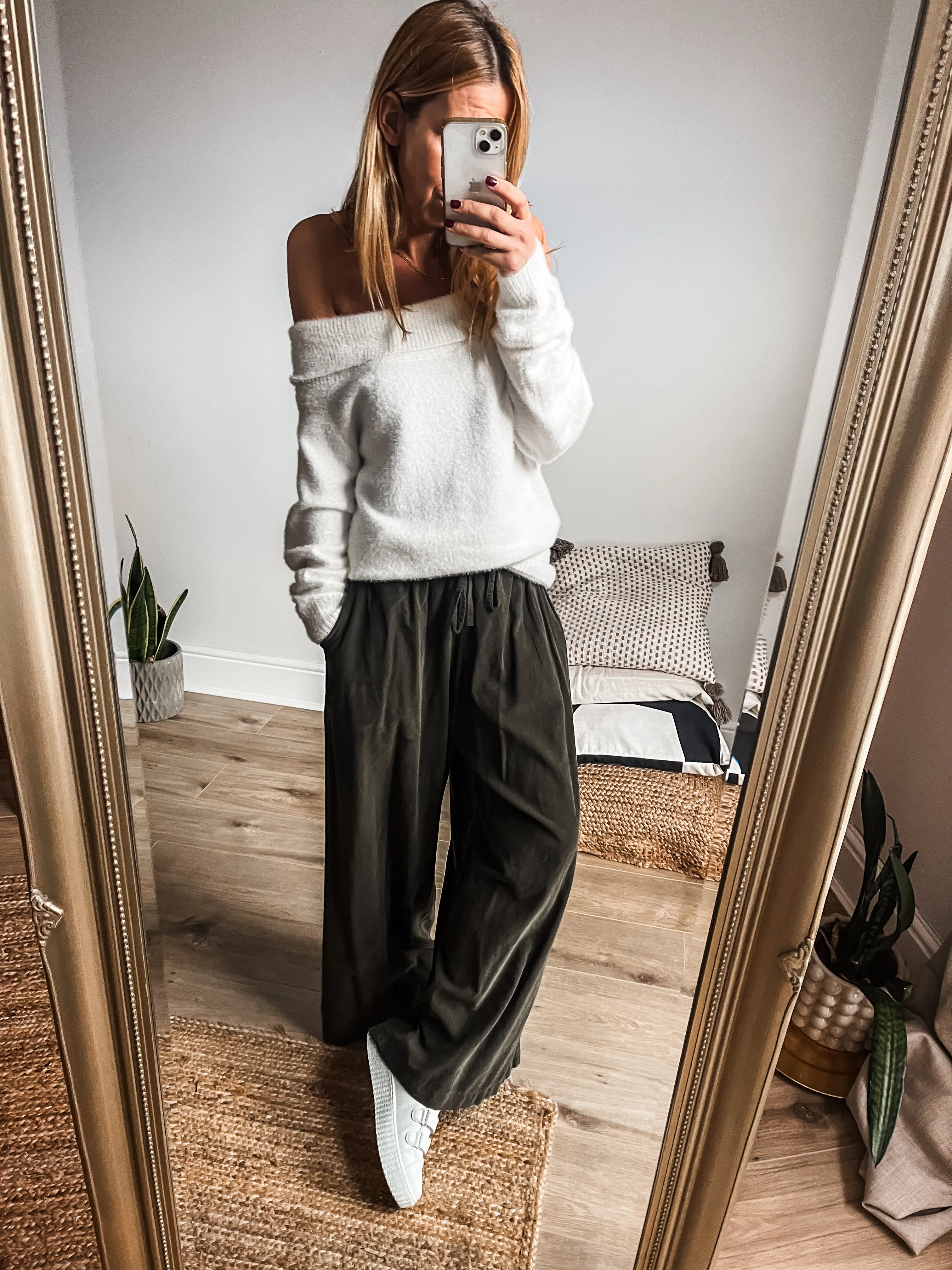 Wide Leg Cord Trousers