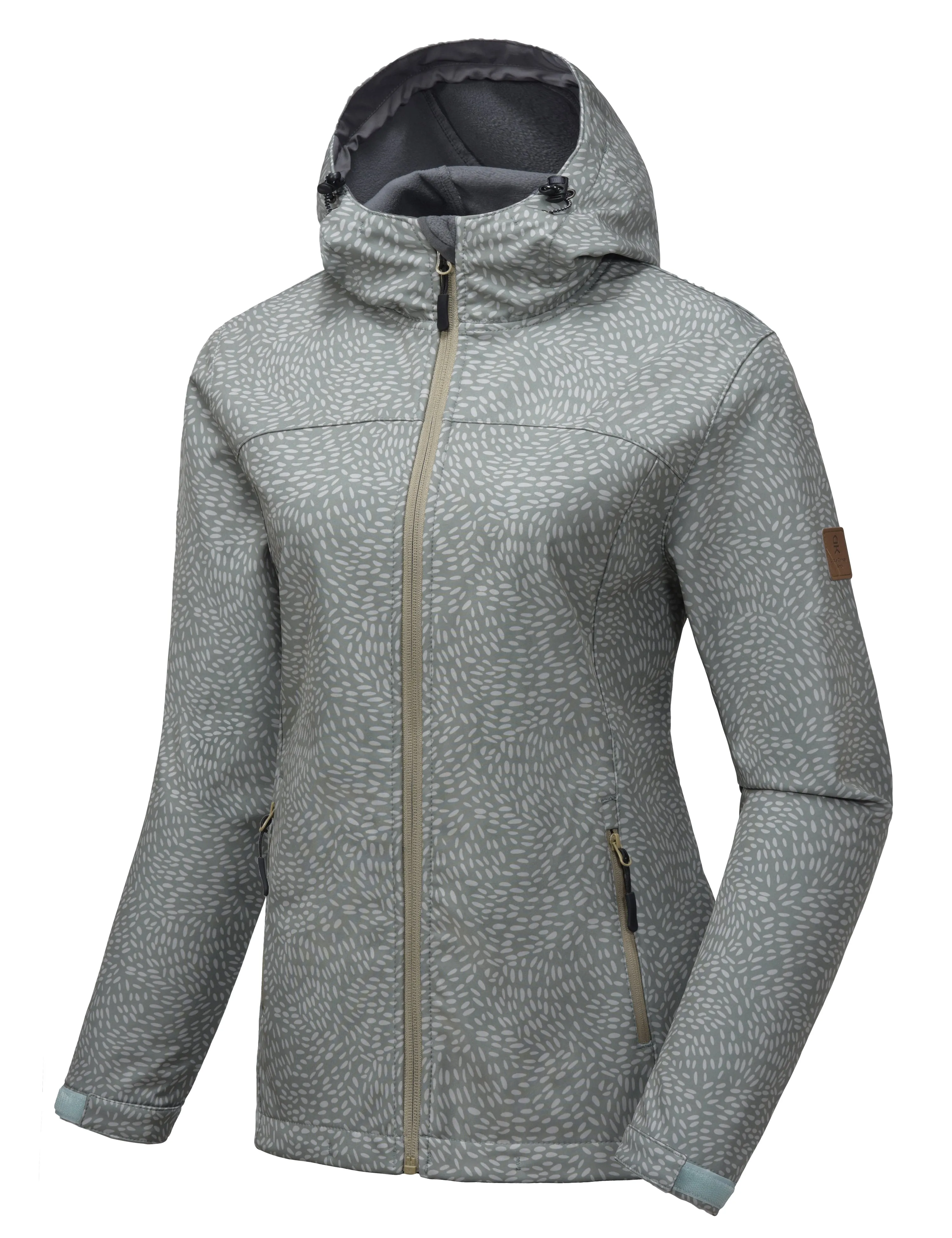 Women's Softshell Jacket Hooded Windproof Fleece Lined Jackets